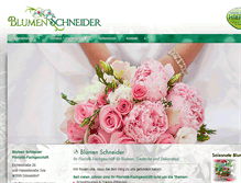 Tablet Screenshot of blumen-schneider.com